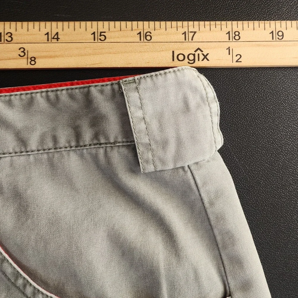 Eddie Bauer Cargo Skirt Women 16 Khaki Sage Solid Straight Y2K Earthy Gorpcore
